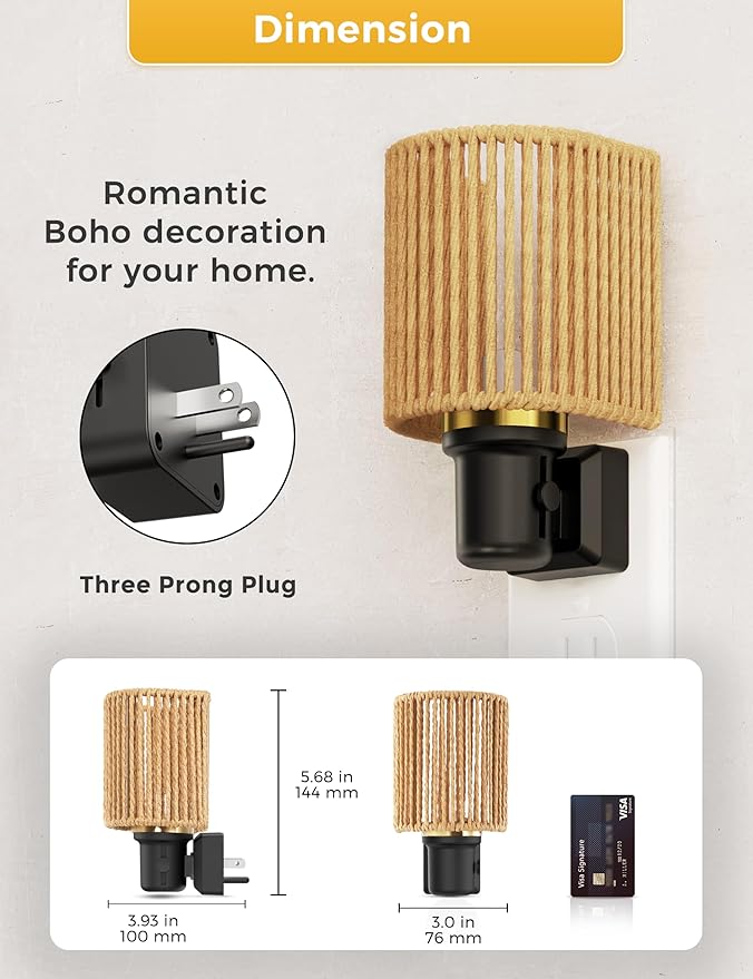 L LOHAS LED Night Lights Plug into Wall, Boho Night Light, 2 Pack, Decorative - Image 6