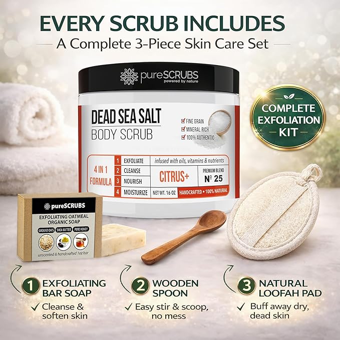 pureSCRUBS Premium Citrus Body Scrub Set - Image 5