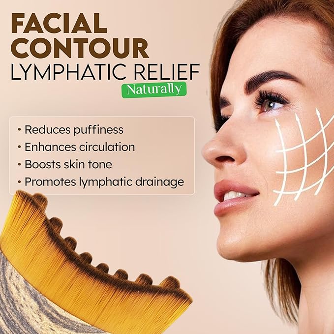 Lymphatic Contour Face Brush, Lymphatic Drainage Brush, Double Chin Reducer - Image 2