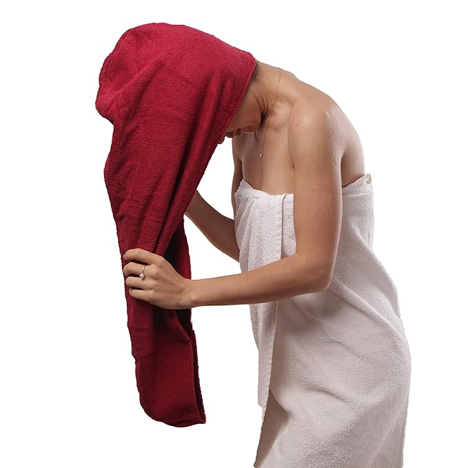 Extra Large Waffle Cotton Hair Towel Wrap by Aspen5