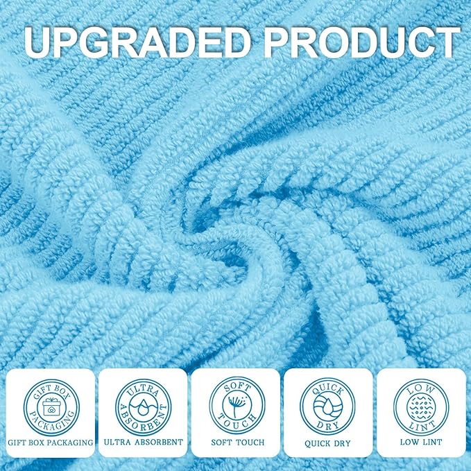 VOOVA & MOVAS Bath Towel Set, Bath Towels Set - Image 2