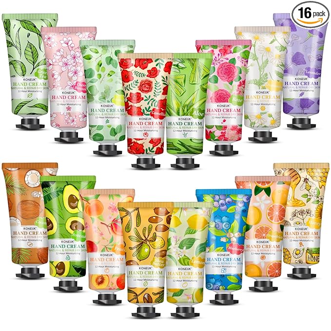 KONEUK 16 Pack Hand Cream Gifts Set, Bulk Hand Lotion Travel Size by KONEUK