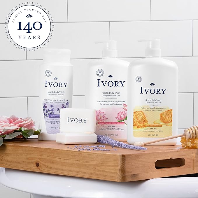 Ivory Body Wash Gentle, Free of dyes, and phthalates, Honey Scent, 35 oz - Image 6