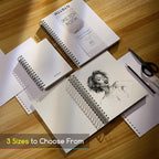 MEEDEN 6"x8" Sketchbook Paper Pad: 122lb/180gsm Spiral Bound Art Sketch Book with DIY Cover for Artists Adults - 60 Sheets Heavy Weight Hardcover Sketch Drawing Paper for Painting Sketching Writing