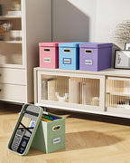 Oterri Portable Document Organizer with Lid, Hanging Storage Box with Mesh Pocket for Letter Files, Smooth Sliding Rail - Sky-blue (1 PCS)