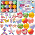 Bath Bombs for Kids with Surprise Inside, Shea & Coco Butter Dry Skin Moisturize by Santrela