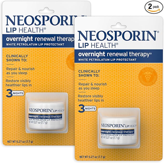 Neosporin Lip Health Overnight Renewal Therapy White Petrolatum Protectant and by BAND-AID%C2%AEBrand