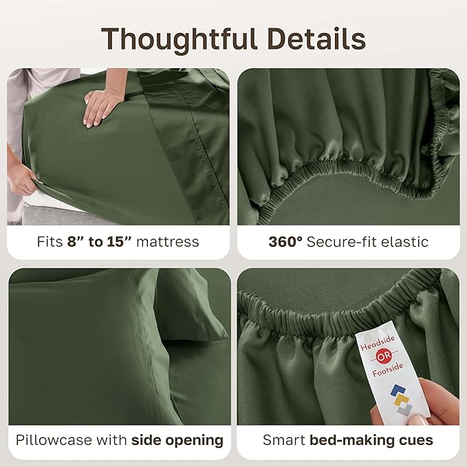 California Design Den 100% Cotton Twin Sheets Set - Image 5