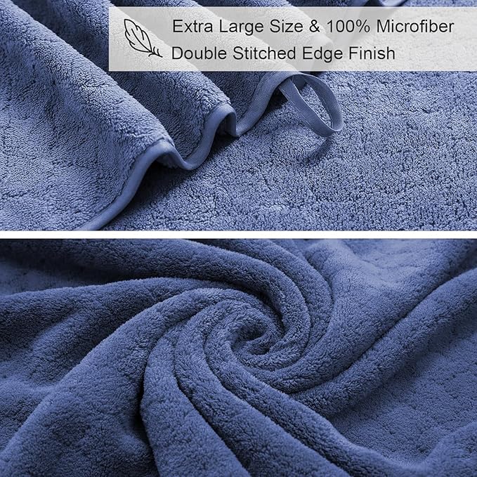 Ycosy 8-Piece Bath Towels Set, 2 Oversized Large Bath Sheet, 2 Hand Towels and - Image 7