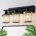 Vanity Light, 3-Light Modern Crystal Black Bathroom Light by Unknown