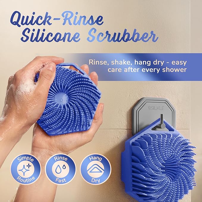 SILKLE Silicone Body Scrubber – Gentle Exfoliating Shower Scrubber - Image 6