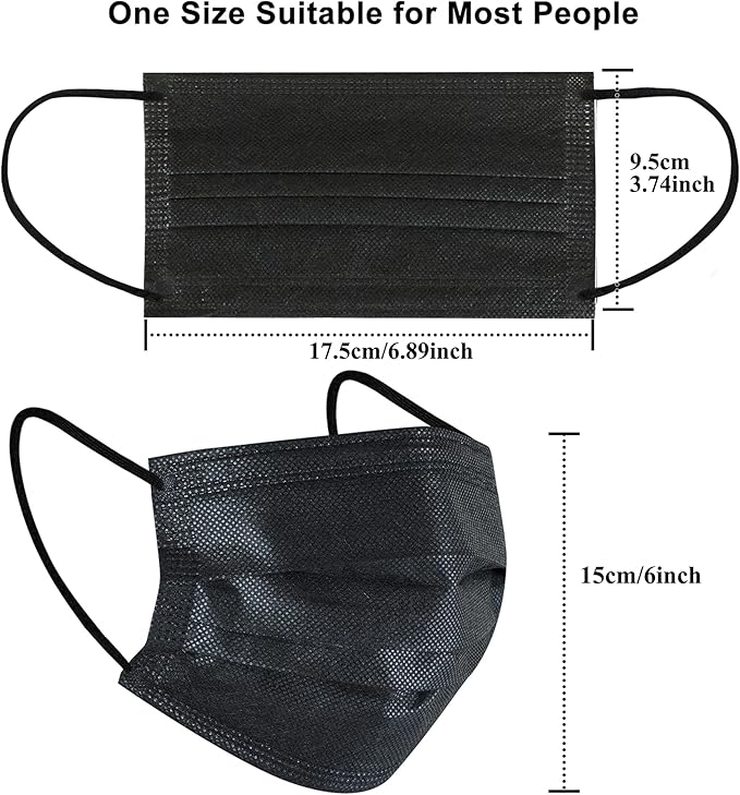 akgk 200pcs Disposable Face Masks, 3 Ply Disposable Masks - Image 6
