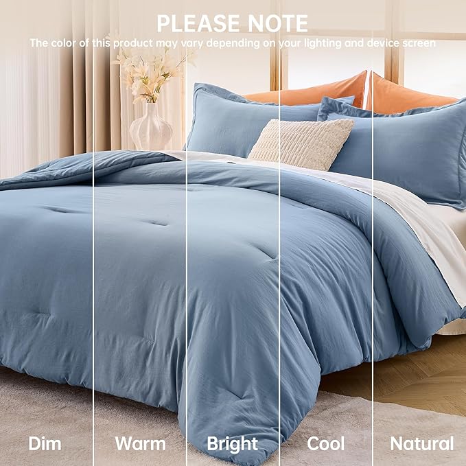 MUXHOMO Queen Comforter Set, All Season Ultra Soft Down Alternative Bedding - Image 9