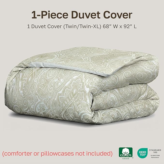 California Design Den Natural 100% Cotton Twin Duvet Cover/Twin XL Only - Image 5