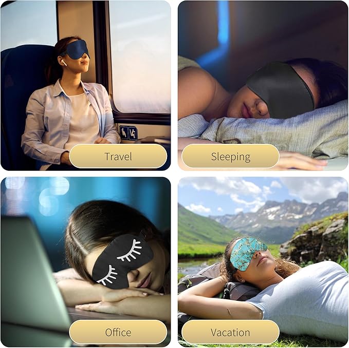 ZIMASILK 2 Pack 100% Natural Silk Sleep Mask, Adjustable Super-Smooth Soft Eye - Image 6
