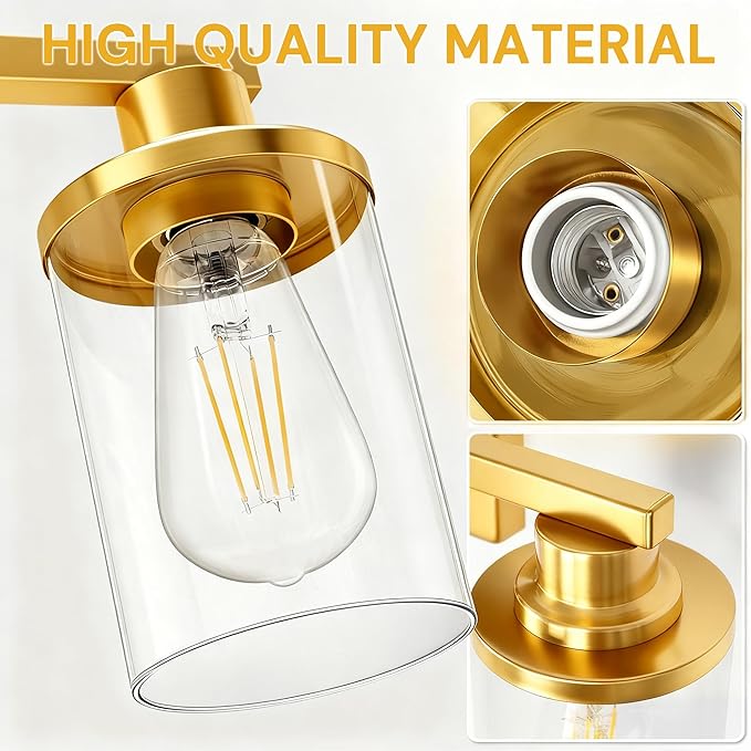 L LOHAS LED Gold Bathroom Light Fixtures - Image 4