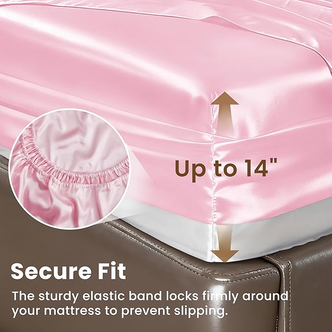 Love's cabin Full Size Satin Sheet Sets - Image 4