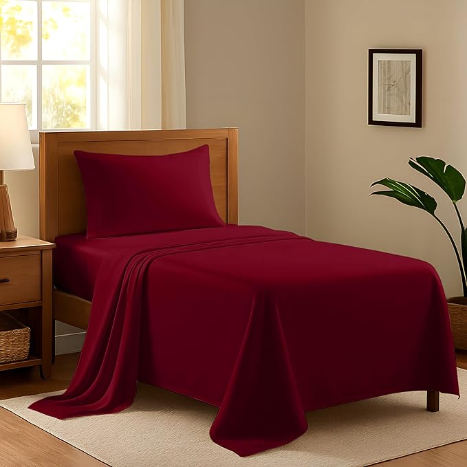 100% Egyptian Cotton Twin XL Bed Sheets Set by AshtonSheets