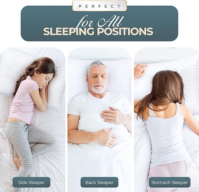 Utopia Bedding Bed Pillows for Sleeping European Size, Down Alternative Pillow - Image 3