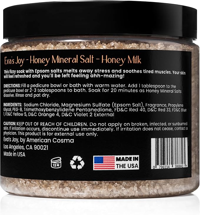 Eva's Joy Honey Milk Mineral Bath and Foot Soak, Made - Image 3