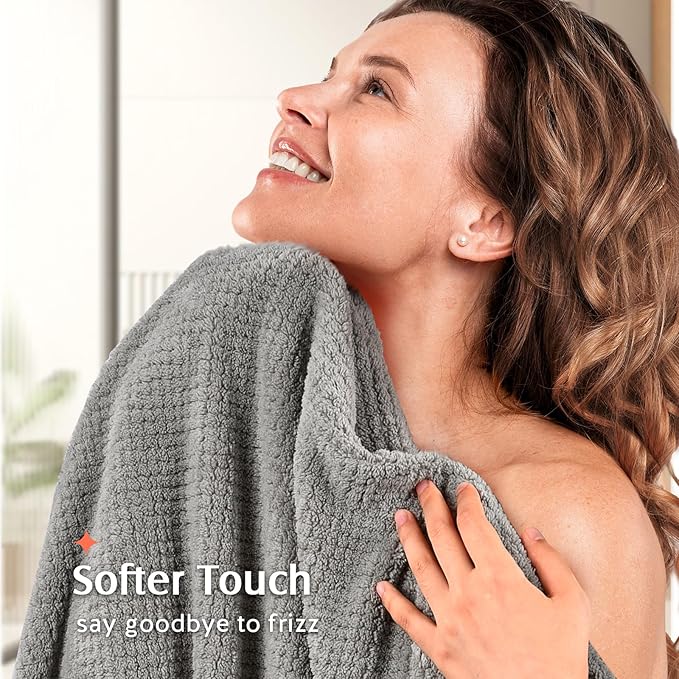 YFONG 2 Pack Microfiber Hair Towel Wrap - Image 3