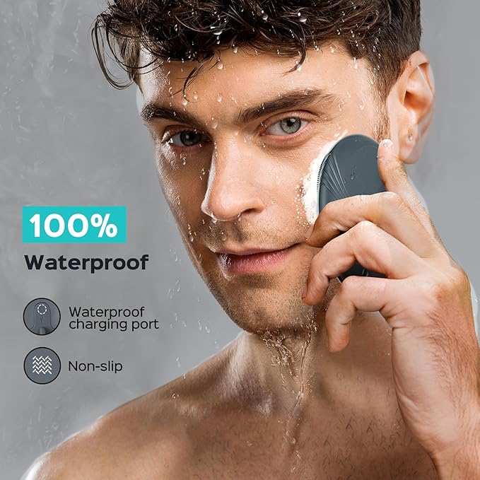 COSLUS FBS01 Facial Cleansing Brush Face Scrubber: Portable Silicone Waterproof - Image 5