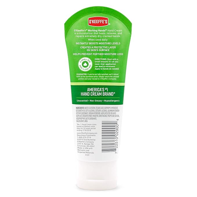O'Keeffe's K0290004-9 Working Hands Hand Cream Tube, 3 oz - Image 3