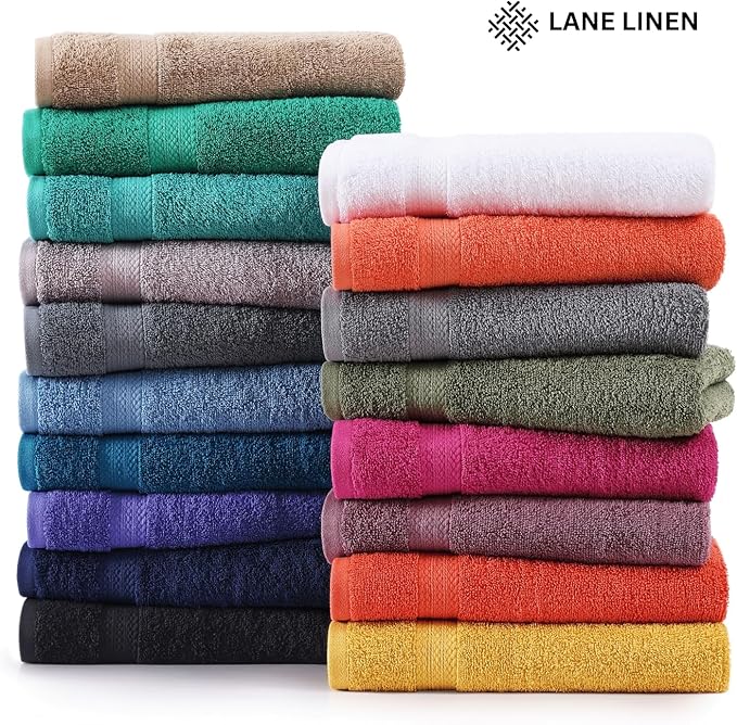 LANE LINEN Bathroom Towels Set- 100% Cotton Luxury Bath Towels - Image 7