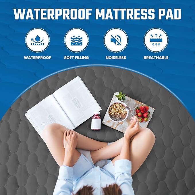 Utopia Bedding Waterproof Mattress Protector, King Mattress Pad, Quilted Fitted - Image 5