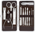 Professional Manicure and Pedicure Kit, 12-Piece Premium Grooming Set by Tseoa