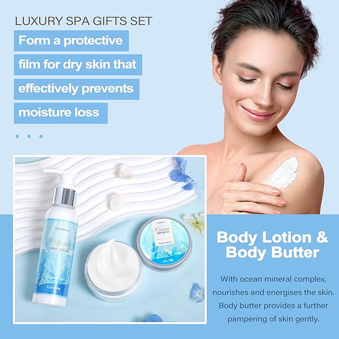 Gifts for Women, Ocean Scented Spa Gift for Women Birthday 7 Luxury Self Care - Image 3