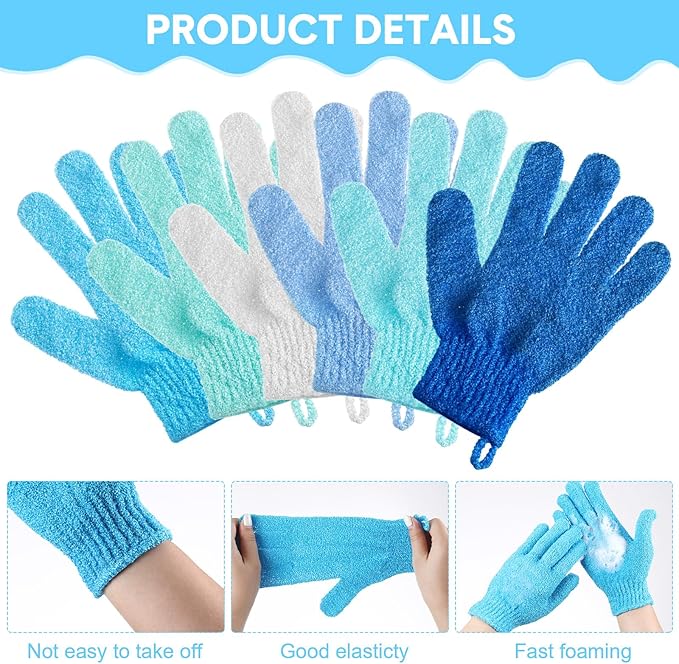 Cuffbow 90 Pcs 45 Pairs Exfoliating Double Sided Bath Gloves - Image 3