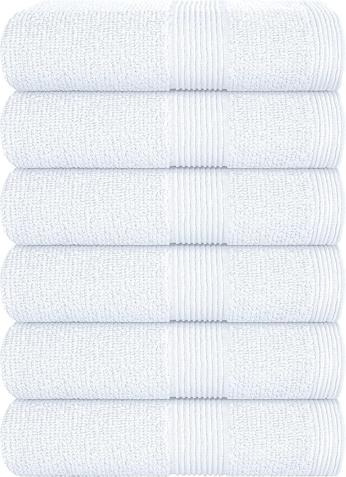 Belizzi Home Ultra Soft 6-Piece Hand Towel Set 16x28-100% Ringspun Cotton by Unknown