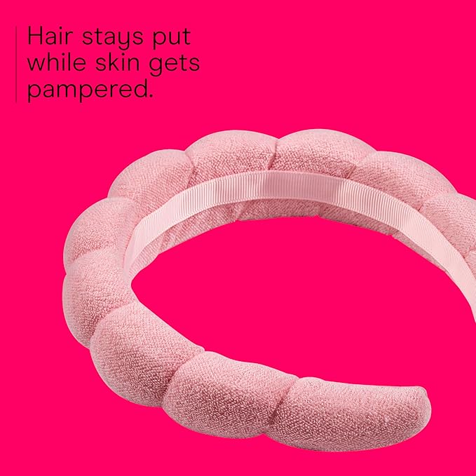 Conair Spa Makeup and Face Washing Headband, Ultra-Absorbent Microfiber Headband - Image 3