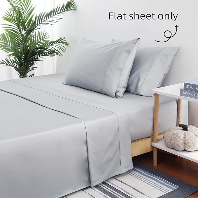 Flat Sheet Only 2 Pack, Calking Size 400 Thread Count 100% Egyptian Cotton Flat - Image 6