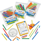 hand2mind AngLegs Classroom Set with 30 Protractors, Geometry Manipulatives, Geometric Shapes for Classroom, Montessori Math Materials, Math Teaching Tools, 4th Grade Math Manipulatives for Kids