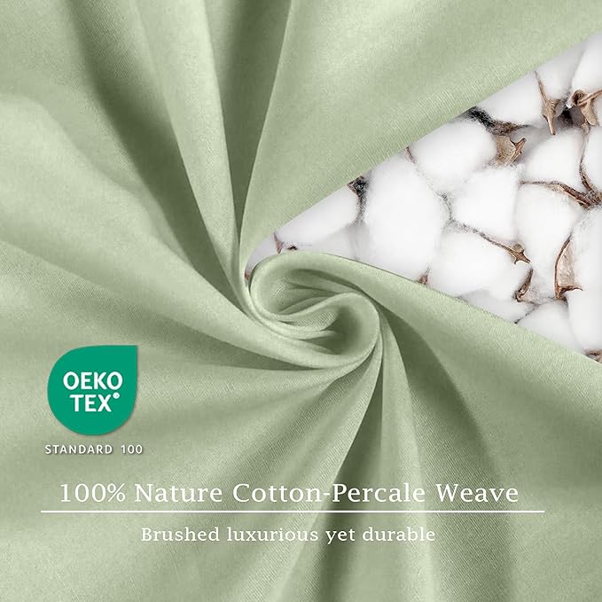 FreshCulture Pure Cotton Fitted Sheets King Size, 300 Thread Count Percale - Image 6