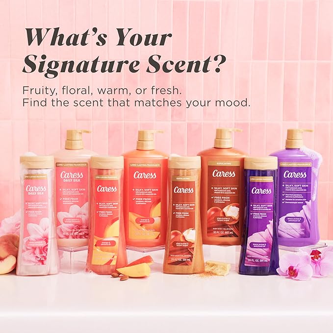 Caress Body Wash for Women, Daily Silk White Peach & Orange Blossom, Shower Gel - Image 9