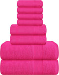Belizzi Home 8 Piece Towel Set 100% Ring Spun Cotton, 2 Bath Towels 27x54 by Unknown