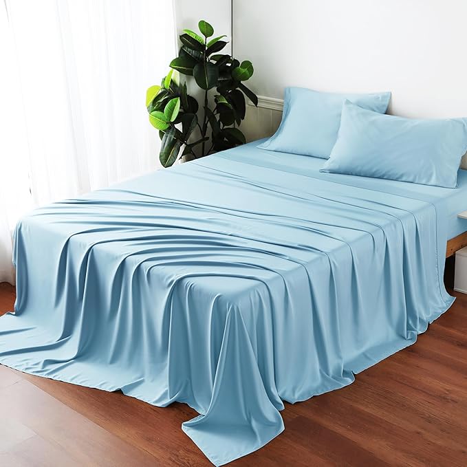 Bamboo Viscose Flat Sheets Only, Sateen Weave King Size Flat Sheet Only - Image 7