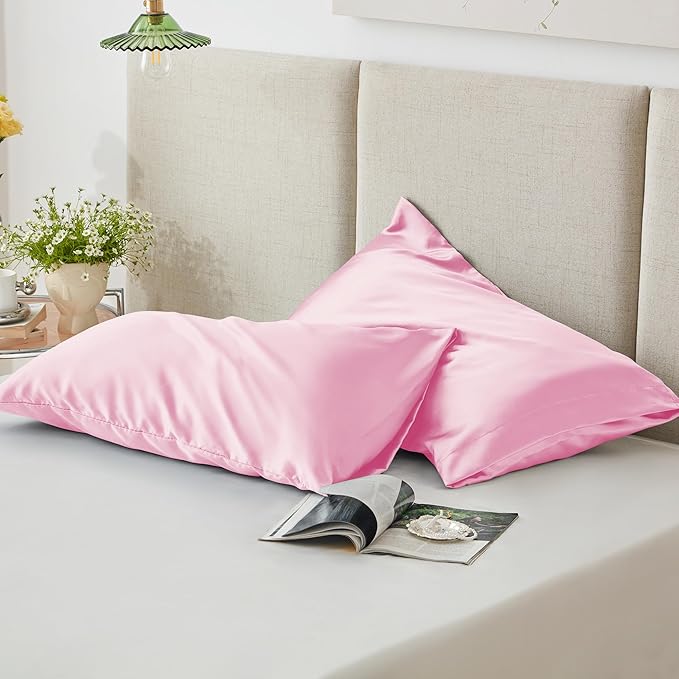 Love's cabin Satin Pillowcase Set of 2 Standard Size 20x26, Cooling Pillow - Image 5