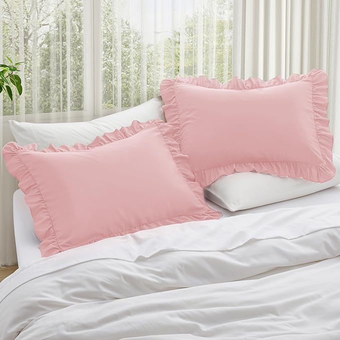 KKJIAF Ruffle Body Pillow Cases Set of 1, Ruffled Pillow Covers - Image 2