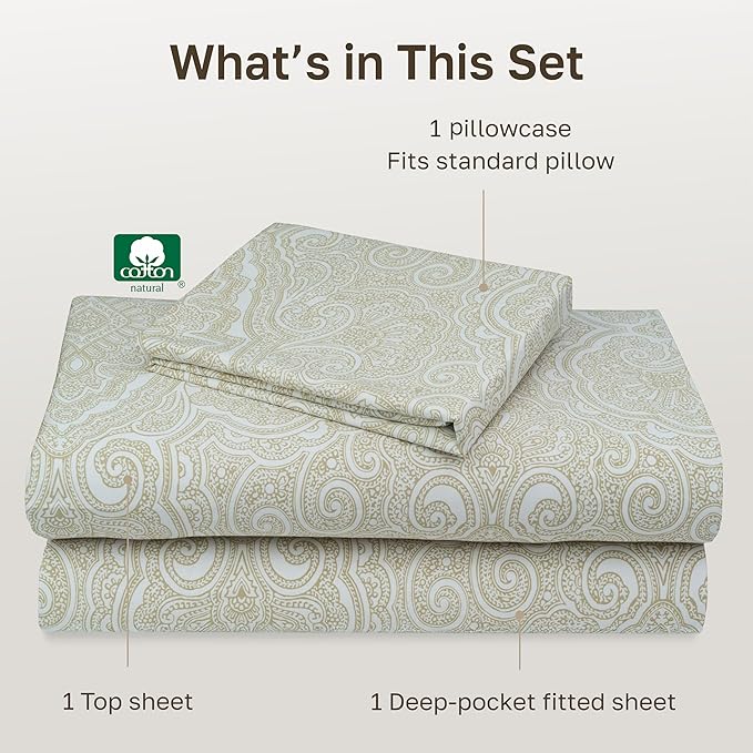 California Design Den Soft 100% Cotton Sheets Twin Size Set, 400 Thread Count - Image 4