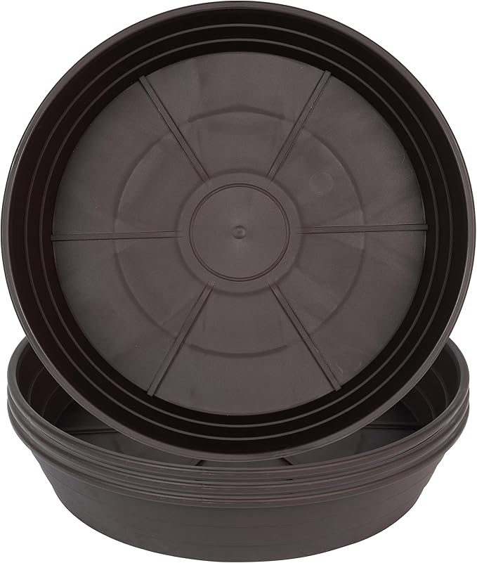 Plant Saucer 8 Inch 4 Pack 6 8 10 12 14 16 18 20 25, Plastic Plant Trays by LWALRS
