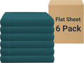 ZPECC Twin Flat Sheet Only 6 Pack, Durable Teal Top Bed Sheets Hypoallergenic by ZPECC-ABrandThatHasBeenFocusedOnBabyProductsFor18Years