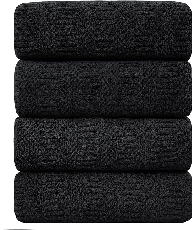 Ycosy 4 Pack Extra Large Microfiber Bath Towels Set, 35x70 inches, Less Lint by Ycosy