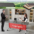Conference Table Flip Top Mobile Conference Room Tables,Folding Conference Table with Wheels,Large Meeting Training Seminar Table Saving Space for Office Classroom(10C,47.2'')