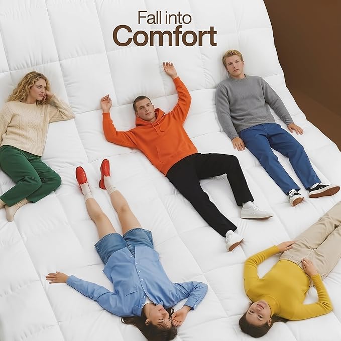 Utopia Bedding Queen Comforter Duvet Insert, Quilted White Comforter - Image 3