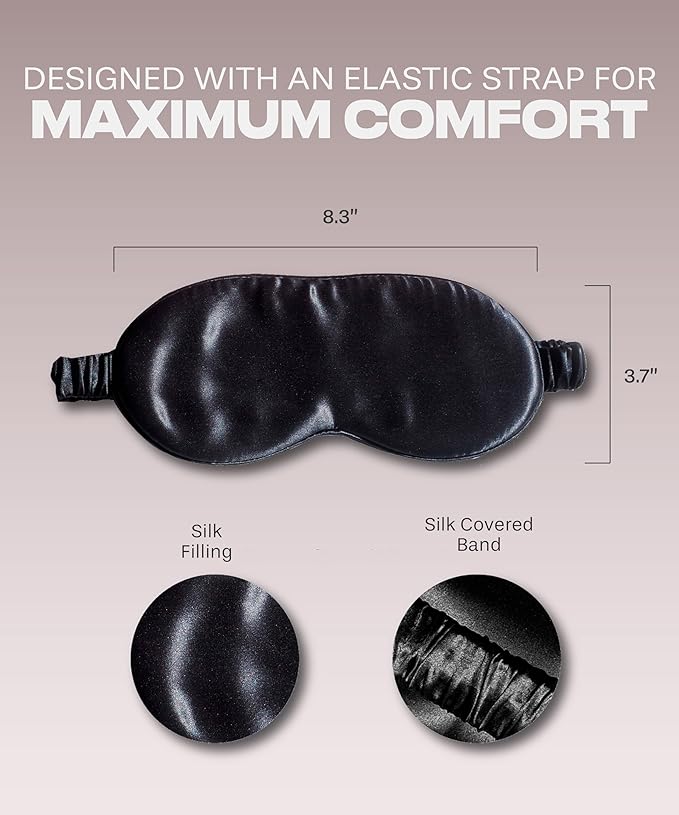 SUNDAYSILKS™ Exclusive Mulberry Silk Sleep Mask | Soft Eye Covers, and - Image 6