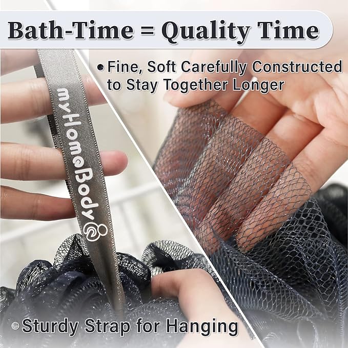 myHomeBody Large 70g Loofah Sponge, Body Scrubber, Bath Sponge, Loofah - Image 3